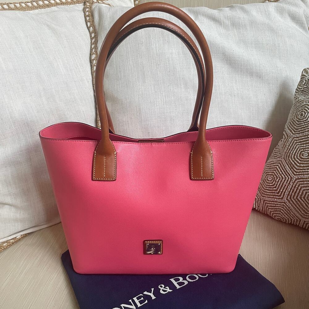 Dooney & Bourke Russell Medium Tote | Bubblegum Pink Saffiano Leather